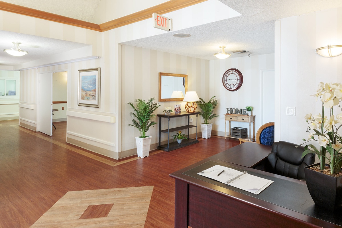 decorations in the front lobby at Primrose Post-Acute